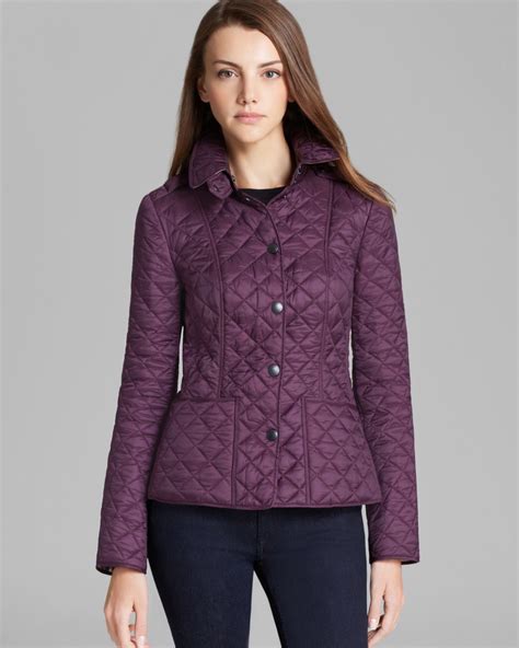 burberry purple quilted coat|burberry quilted coat nordstrom.